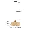 Lampe de plafond en bambou - Lampe suspendue de stile Boho Bali - Atria image 7