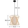 Lampe de plafond en bambou - Lampe suspendue de style boho Bali - Ketut image 7