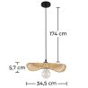 Lustre de plafond en bambou - Suspension de style Boho Bali - Noila image 7