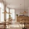 Lampe de plafond en bambou - Lampe suspendue de stile Boho Bali - Flora image 7