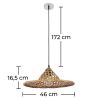 Lampe de plafond en bambou - Lampe suspendue de stile Boho Bali - Flora image 7