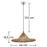 Lampe de plafond en bambou - Lampe suspendue de stile Boho Bali - Flora image 7