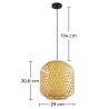 Lampe de plafond en bambou - Lampe suspendue de style Boho Bali - Ubon image 7