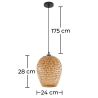 Lampe de plafond en bambou - Lampe suspendue au stile Boho Bali - Gina image 7
