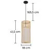 Lustre de plafond en bambou - Suspension de style Boho Bali - Lawan image 7