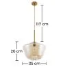 Lampe de plafond en cristal - Lampe suspendue de style vintage - Erik image 7