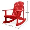 Chaise d'extérieur avec accoudoirs - Chaise de jardin - Adirondack - Rocking Chair en bois - Adirondack image 7
