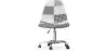 Chaise de bureau à roulettes - Chaise de bureau tapissée en patchwork - Noir et blanc - Denisse image 7