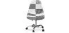 Chaise de bureau à roulettes - Chaise de bureau tapissée en patchwork - Noir et blanc - Denisse image 7