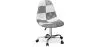 Chaise de bureau à roulettes - Chaise de bureau tapissée en patchwork - Noir et blanc - Denisse image 7