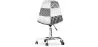 Chaise de bureau à roulettes - Chaise de bureau tapissée en patchwork - Noir et blanc - Denisse image 7