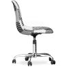 Chaise de bureau à roulettes - Chaise de bureau tapissée en patchwork - Noir et blanc - Denisse image 7