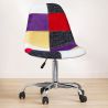 Chaise de Bureau à roulettes - Chaise de Bureau - Tapissée en Patchwork - Tessa image 7