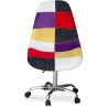 Chaise de Bureau à roulettes - Chaise de Bureau - Tapissée en Patchwork - Tessa image 7