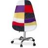 Chaise de Bureau à roulettes - Chaise de Bureau - Tapissée en Patchwork - Tessa image 7