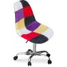 Chaise de Bureau à roulettes - Chaise de Bureau - Tapissée en Patchwork - Tessa image 7