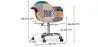 Chaise de bureau avec accoudoirs - Chaise de bureau à roulettes - Tapissée en patchwork - Patty image 7