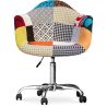 Chaise de bureau avec accoudoirs - Chaise de bureau à roulettes - Tapissée en patchwork - Patty image 7
