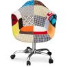 Chaise de bureau avec accoudoirs - Chaise de bureau à roulettes - Tapissée en patchwork - Patty image 7