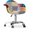 Chaise de bureau avec accoudoirs - Chaise de bureau à roulettes - Tapissée en patchwork - Patty image 7