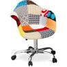 Chaise de bureau avec accoudoirs - Chaise de bureau à roulettes - Tapissée en patchwork - Patty image 7