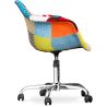 Chaise de bureau avec accoudoirs - Chaise de bureau à roulettes - Tapissée en patchwork - Patty image 7