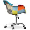 Chaise de bureau avec accoudoirs - Chaise de bureau à roulettes - Tapissée en patchwork - Patty image 7