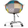 Chaise de bureau avec accoudoirs - Chaise de bureau à roulettes - Tapissée en patchwork - Patty image 7