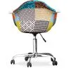 Chaise de bureau avec accoudoirs - Chaise de bureau à roulettes - Tapissée en patchwork - Patty image 7