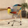 Chaise de bureau avec accoudoirs - Chaise de bureau à roulettes - Tapissée en patchwork - Patty image 7