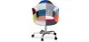 Chaise de bureau avec accoudoirs - Chaise de bureau à roulettes - Tapissée en patchwork - Pixi image 7