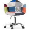 Chaise de bureau avec accoudoirs - Chaise de bureau à roulettes - Tapissée en patchwork - Pixi image 7