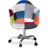 Chaise de bureau avec accoudoirs - Chaise de bureau à roulettes - Tapissée en patchwork - Pixi image 7