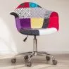 Chaise de bureau avec accoudoirs - Chaise de bureau à roulettes - Tapissée en patchwork - Ray image 7