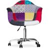 Chaise de bureau avec accoudoirs - Chaise de bureau à roulettes - Tapissée en patchwork - Ray image 7