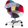 Chaise de bureau avec accoudoirs - Chaise de bureau à roulettes - Tapissée en patchwork - Ray image 7