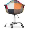 Chaise de bureau avec accoudoirs - Chaise de bureau à roulettes - Tapissée en patchwork - Ray image 7