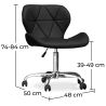Chaise de bureau à roulettes - Chaise de bureau pivotante - Tapissée en simili cuir - Wito image 7