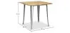 Table à manger carrée industrielle - Bois et métal - Stylix image 7
