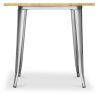 Table à manger carrée industrielle - Bois et métal - Stylix image 7