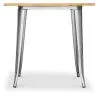 Table à manger carrée industrielle - Bois et métal - Stylix image 7