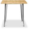 Table à manger carrée industrielle - Bois et métal - Stylix image 7