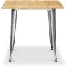 Table à manger carrée industrielle - Bois et métal - Stylix image 7