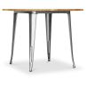 Table à manger carrée industrielle - Bois et métal - Stylix image 7