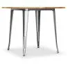 Table à manger carrée industrielle - Bois et métal - Stylix image 7