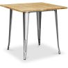 Table à manger carrée industrielle - Bois et métal - Stylix image 7