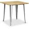 Table à manger carrée industrielle - Bois et métal - Stylix image 7