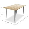 Table à manger rectangulaire - Design industriel - Bois - Troy image 7