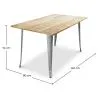 Table à manger rectangulaire - Design industriel - Bois - Troy image 7