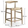 Tabouret en bois design Boho Bali - 65cm - Elb image 7